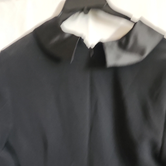 (0459) Lauren Ralph Lauren Black Maxi Dress with Notched Collar - Picture 9 of 11